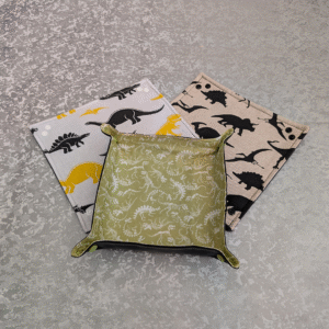 Dinosaur Print Pop Up Fabric Tray