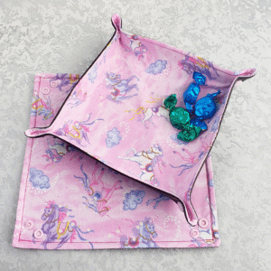 Pink Carousel Print Pop Up Fabric Tray