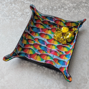 Rainbow Umbrella Print Pop Up Fabric Tray