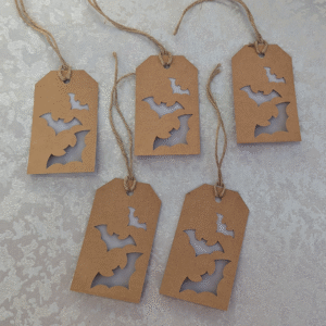 Bat Kraft Paper Postage Tag Style Gift Tags