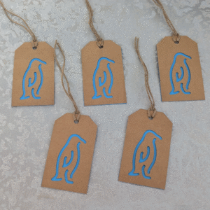 Penguin Kraft Paper Postage Tag Style Gift Tags