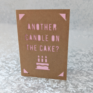 'Another Candle?' Kraft Paper Greeting Card