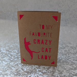 Crazy Cat Lady Kraft Paper Greeting Card