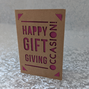 'Gift Giving Occasion' Kraft Paper Greeting Card