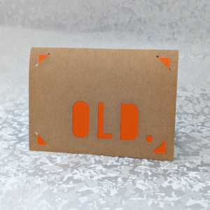 'OLD' Kraft Paper Greeting Card