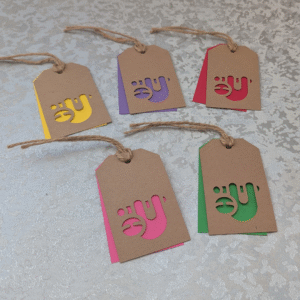 Sloth Kraft Paper Postage Tag Style Gift Tags