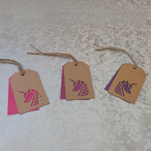 Unicorn Kraft Paper Postage Tag Style Gift Tags
