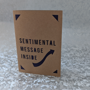 'Sentimental Message' Kraft Paper Greeting Card