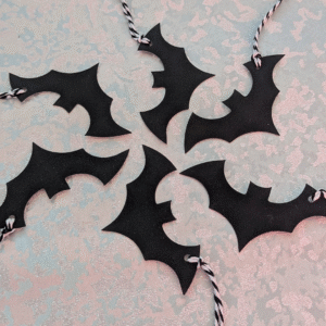 Glitter Bats Paper Gift Tags
