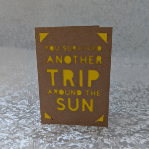 'Another Trip Around The Sun' Kraft Paper Greeting Card