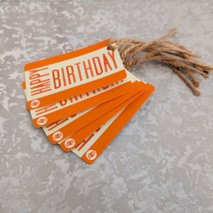 Happy Birthday Train Ticket Gift Tags